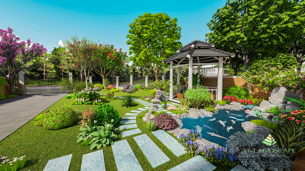 Thiết kế sân vườn biệt thự đẹp